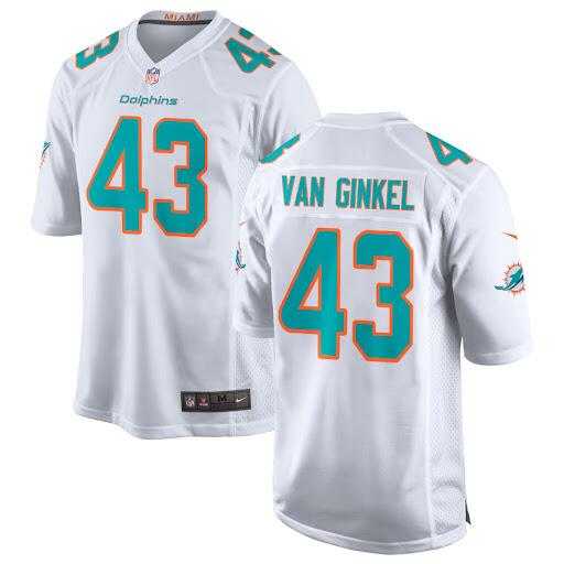 Men%27s Miami Dolphins #43 Andrew Van Ginkel White Stitched Jersey Dzhi